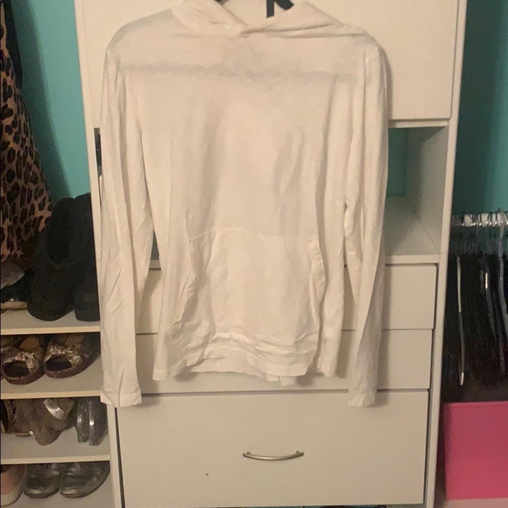 Thin white hoodie